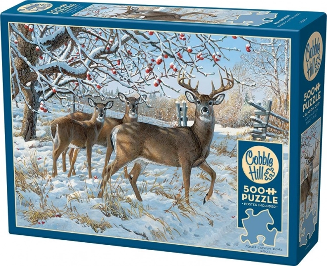 Cobble Hill Puzzle Winterhirsche 500 Teile