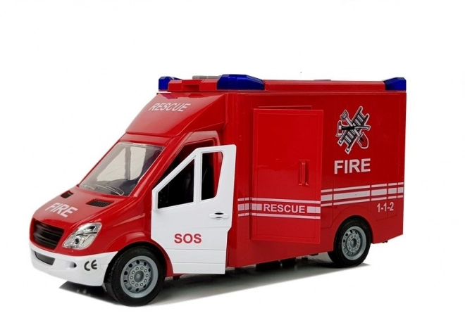 Feuerwehrauto mit Rückziehmechanismus und Sound