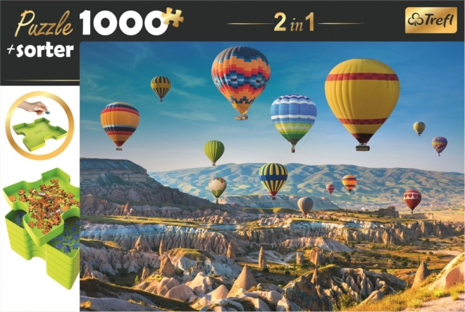 Trefl Puzzle mit Sortierer 2v1 Ballons über Kappadokien 1000 Teile