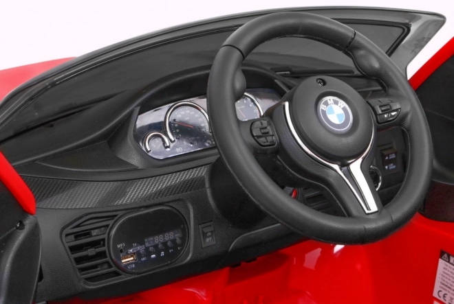 BMW X6M Elektrisches Kinderauto Rot + Fernbedienung + EVA + langsamer Start + Audiopanel + LED-Diode