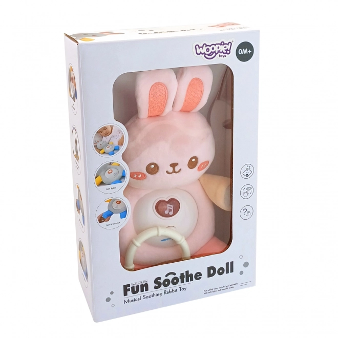 Interaktiver Baby-Kuschelhase mit Licht und Klang