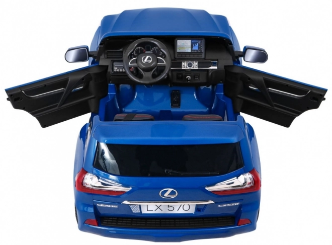 Lexus LX570 Bemaltes Auto für 2 Kinder Blau + Fernbedienung + EVA-Räder + Radio mit LED MP3