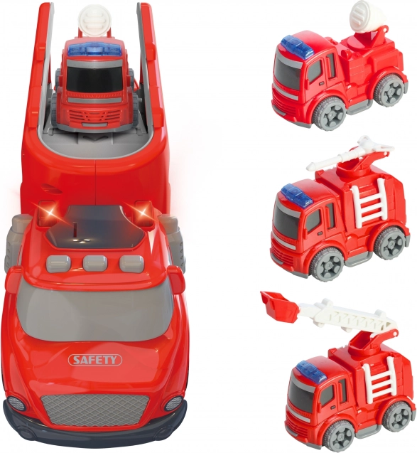 Großer roter Abschleppwagen City Truck mit Licht- und Soundeffekten