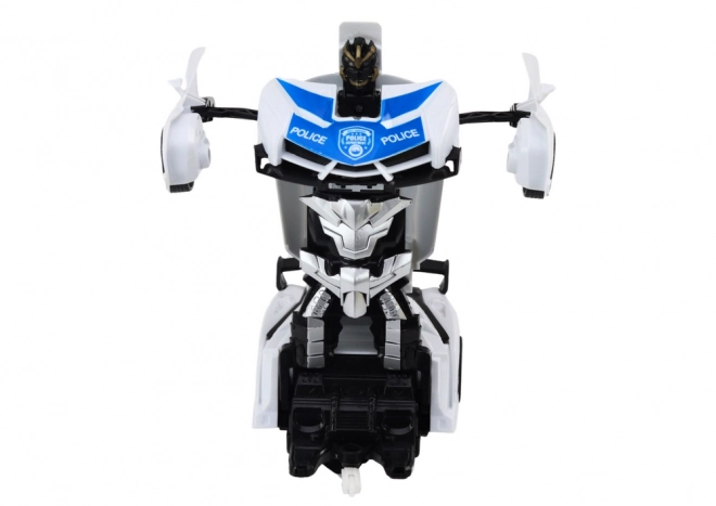 Polizeiauto R/C 2-in-1 Auto-Roboter mit Licht und Ton