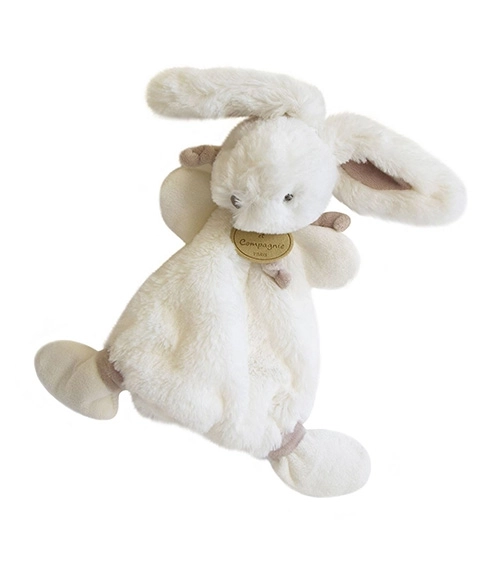 Doudou Geschenkset - Cremefarbener Plüschhase