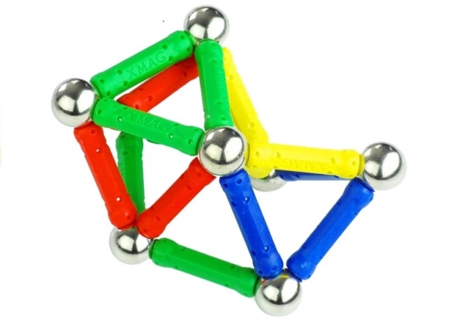 Magnetische Bausteine für Kinder - Bunte Magnetsticks und Kugeln, 60 Stück