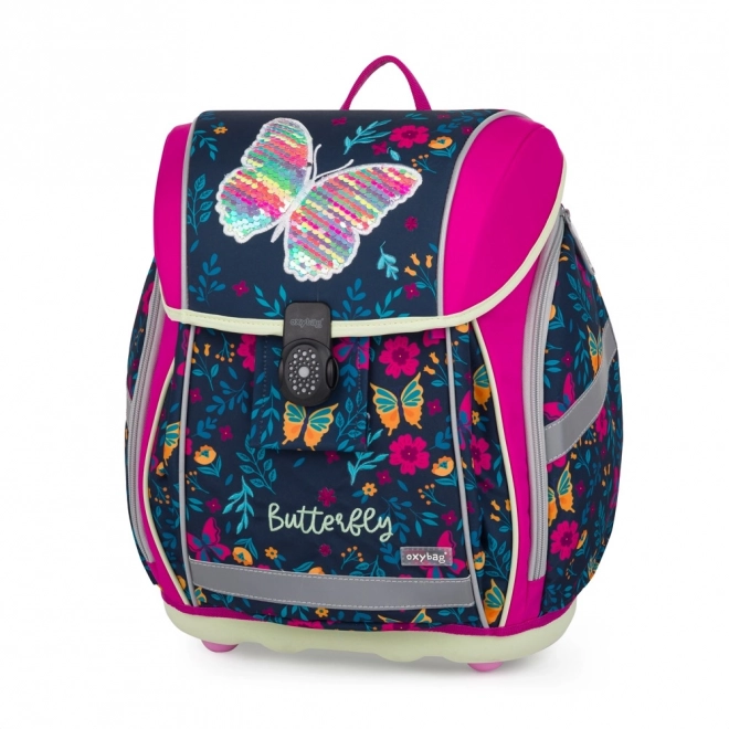 Schulrucksack Premium Light Schmetterling