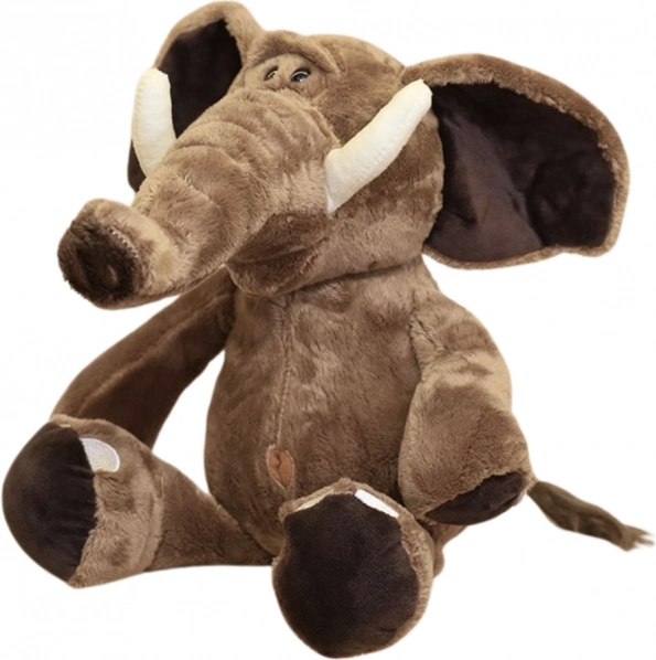 Plüschelefant mit großen Ohren braun 22 cm