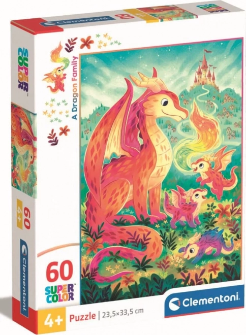 CLEMENTONI Puzzle Drachenfamilie 60 Teile