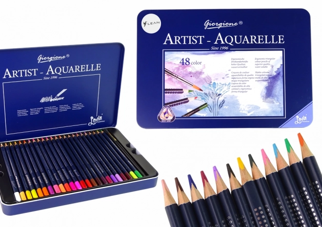 Aquarellbuntstifte Set im Metallkasten