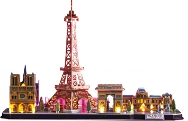 CubifFun Leuchtendes 3D-Puzzle CityLine Panorama: Paris