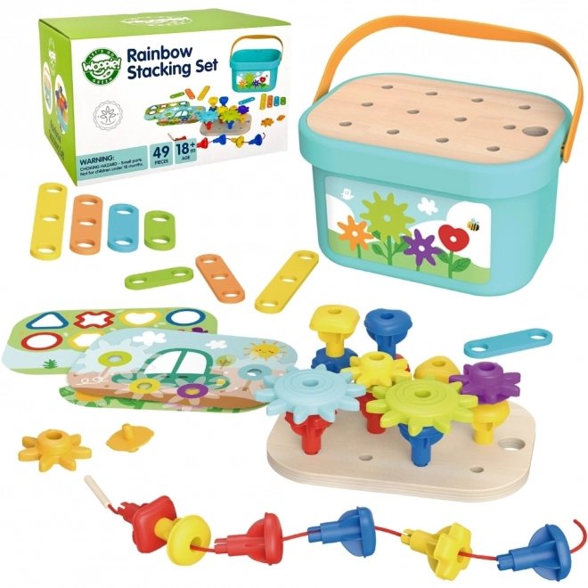 Konstruktionsbox Montessori Motorik 12-in-1 von Woopie Green