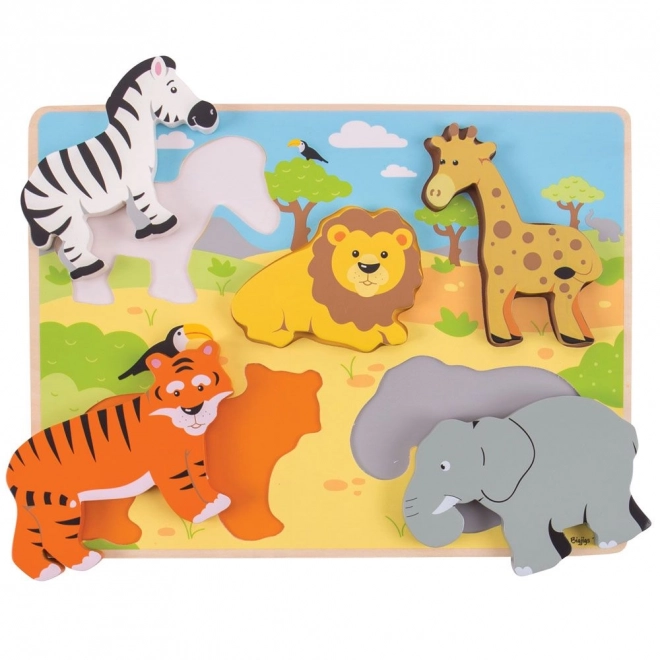 Bigjigs Toys Safari Steckpuzzle