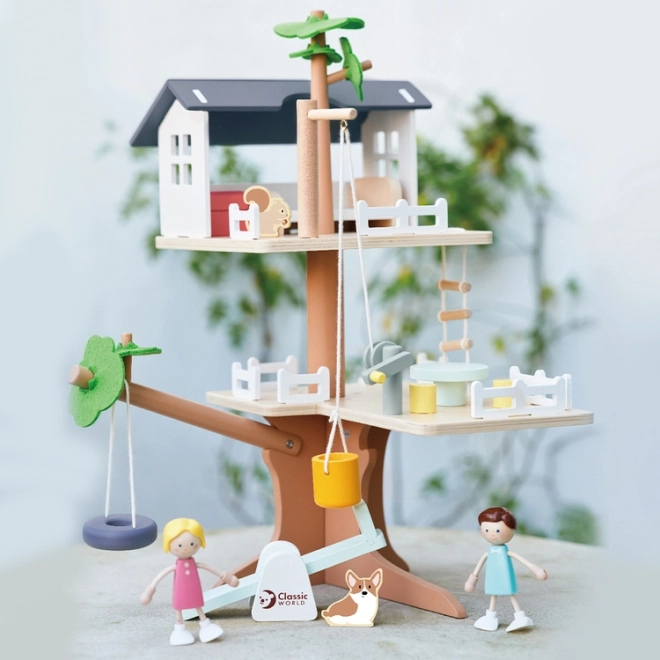 Baumhaus mit Zubehör aus Holz