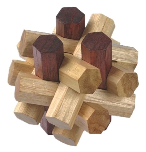 Holz-Puzzle-Kugel