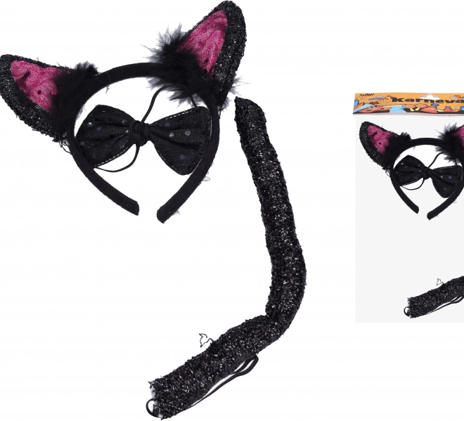 Karnevalset - schwarze Katze
