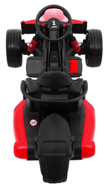 Kinder Gokart Bolid XR-1 mit Batterie Rot + verstellbarer Lenker + geformter Sitz
