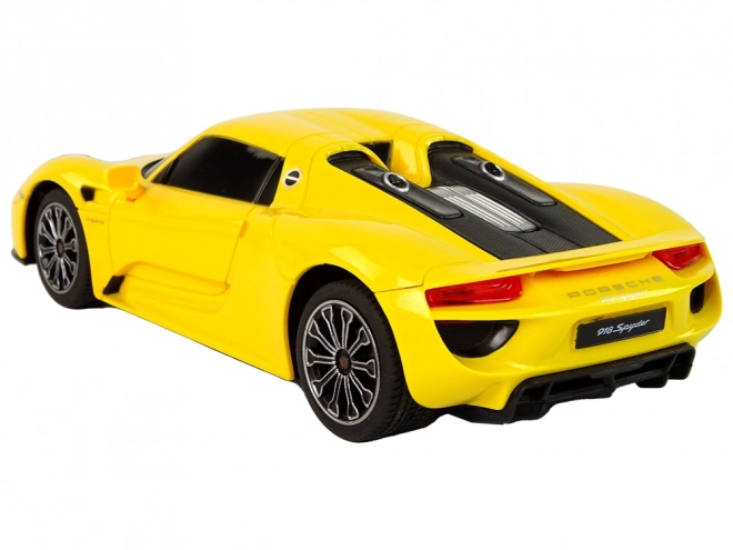Automobil R/C Porsche 918 mit Fernsteuerung Gelb 1:24