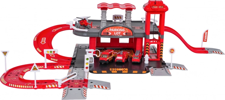 Zweistöckiges Parkhaus mit manuellem Aufzug