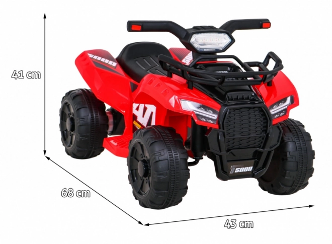 Akku-Quad Storm für Kinder Rot mit 25W Motor, MP3 USB und LED