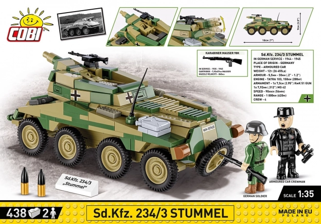 Bausteine historisches Fahrzeug Sd.Kfz. 234/3 Stummel