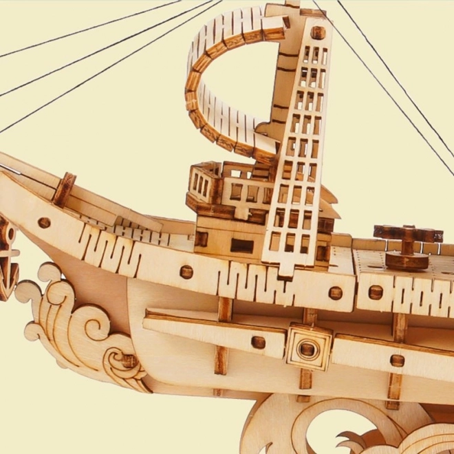 RoboTime 3D Holzpuzzle Militärsegelschiff