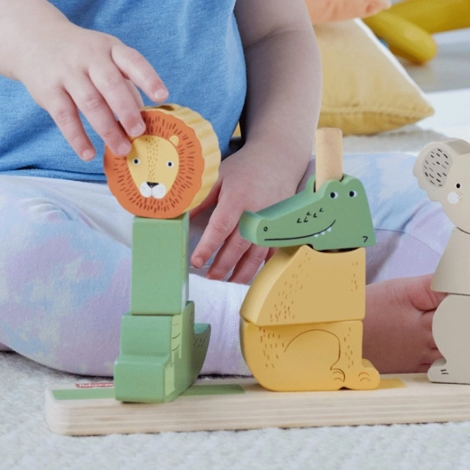 Fisher-Price Holzspielzeug Tiere Sortieren und Stapeln