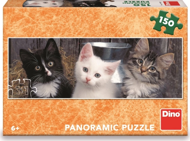 Panorama-Puzzle Drei Kätzchen 150 Teile