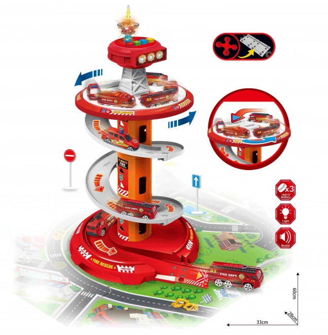 Drehbare Feuerwehr-Garage mit Mehrstöckiger Spirale