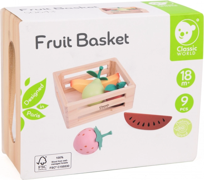 Klassische Welt Holzkorb mit Obst