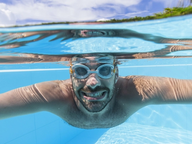 Bestway Schwimmbrille Aqua Burst Essential für Erwachsene und Jugendliche – weiß