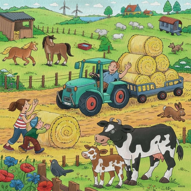 Ravensburger Puzzle Auf dem Bauernhof 3x49 Teile