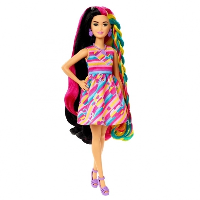 Barbie Totally Hair Puppe mit farbigen Haaren und Herz-Accessoires