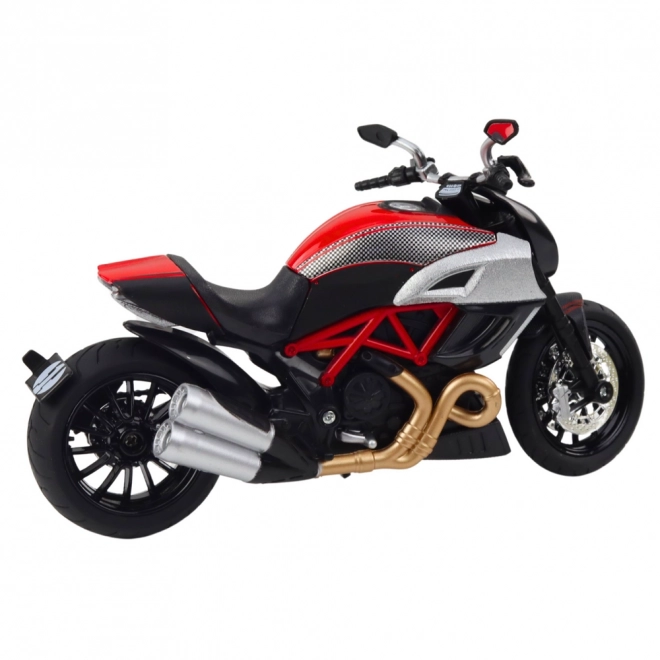 Sportliches Metallmotorrad mit Licht- und Soundeffekten