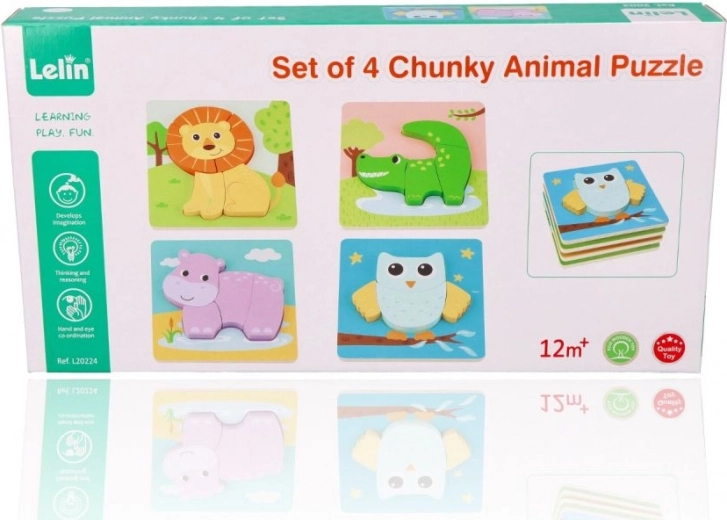 4 Tiere in einem Set