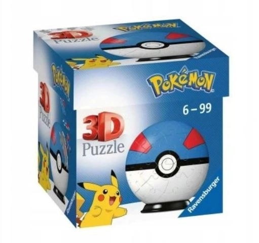 3D Puzzleball mit 54 Teilen, Pokemon Blau