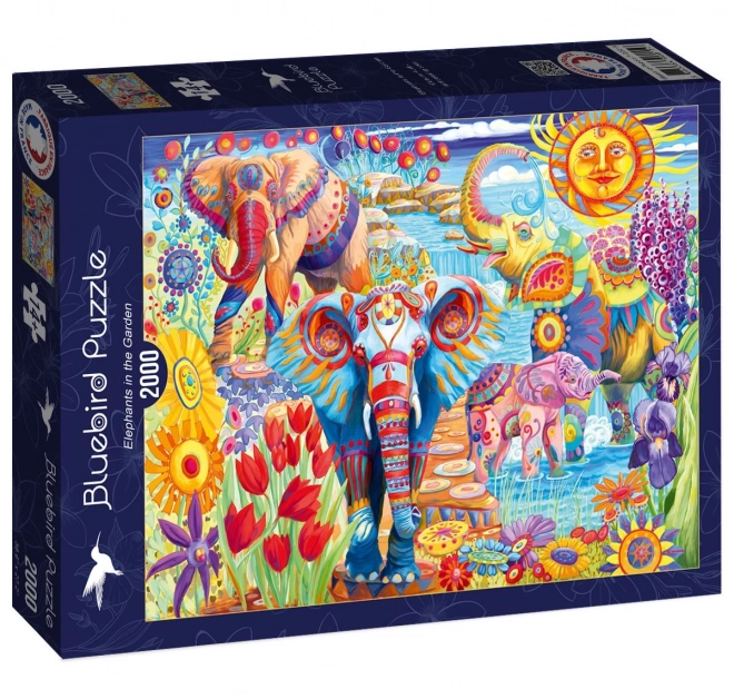 Puzzle Elefanten Im Garten 2000 Teile