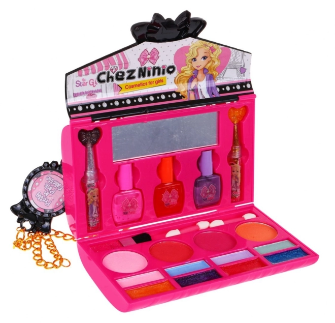Spiegel und bunte Farbpalette