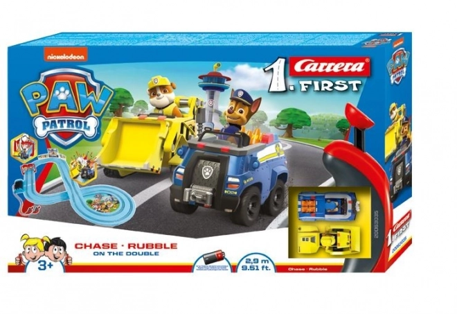 Erstes Rennbahn-Set PAW PATROL On the Double Chase Rubble