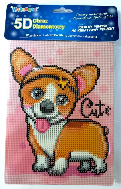 Diamantmalerei Walisischer Corgi mit Ständer