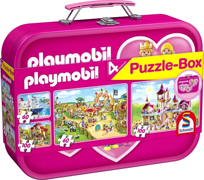 Schmidt Puzzle Playmobil Puzzleset im Metallkoffer