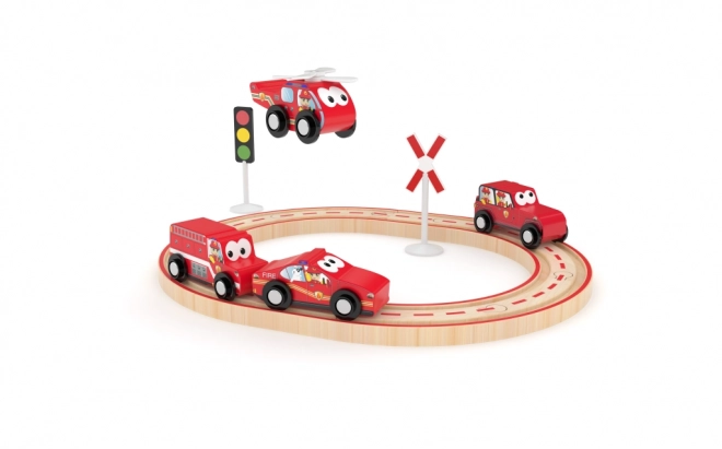 Spielset Feuerwehr mit Schienen