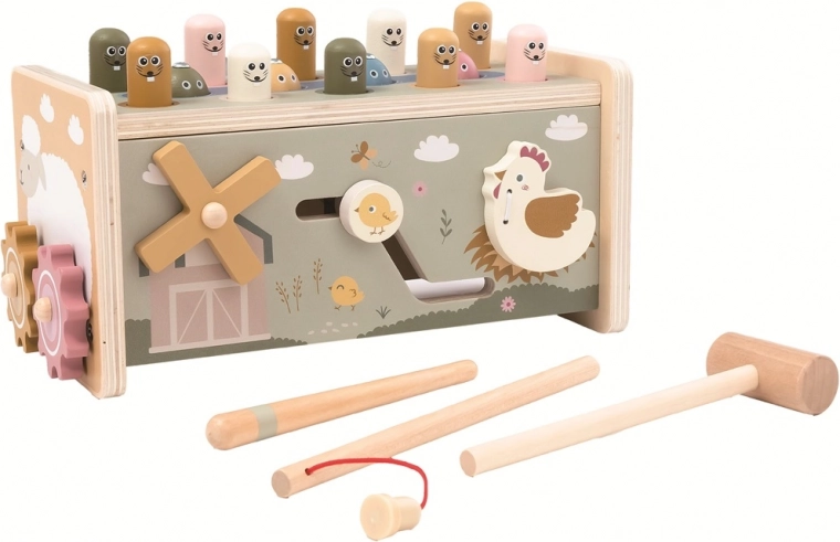 Klopfspiel und Hammer für das Training der Genauigkeit