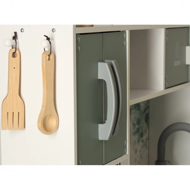 Holzküche Mdf Lulilo Saliko mit Espressomaschine