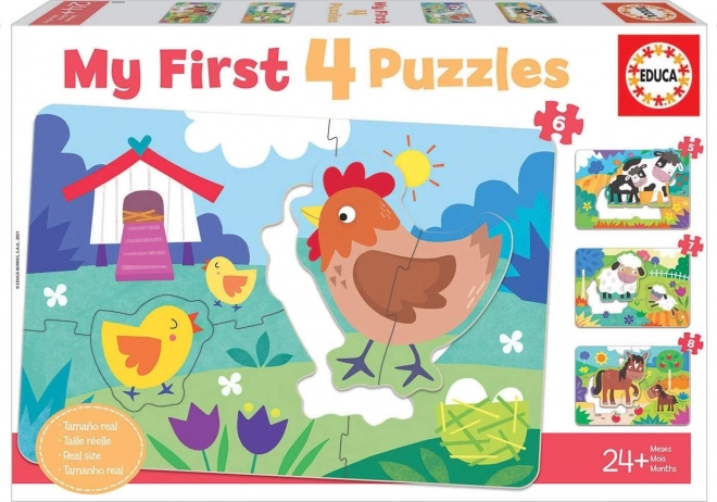 Erstes Puzzle Mamas und Babys 4-in-1