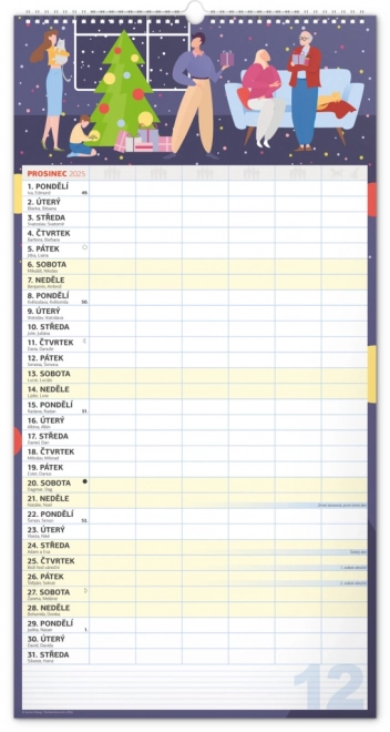 Notique Wandkalender Familienplaner XXL 2025