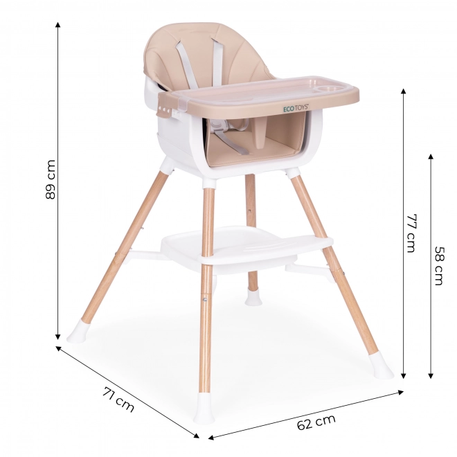 Kindersitz 2-in-1 Beige von ECOTOYS