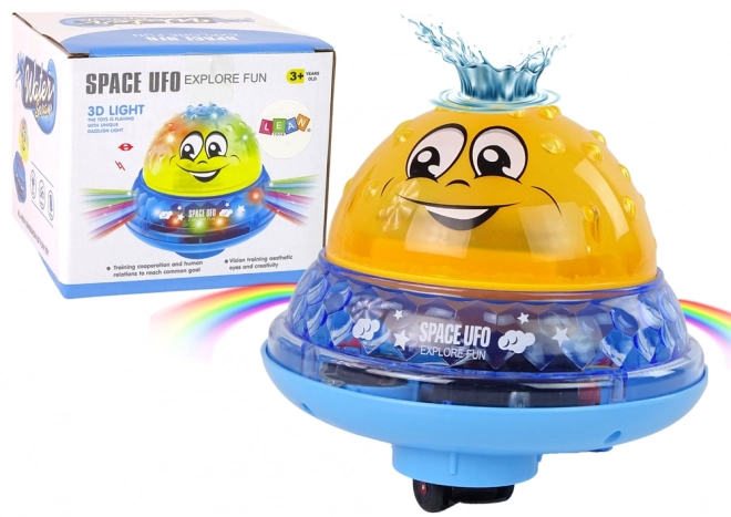 Wasserball UFO mit Licht und Musik Gelb