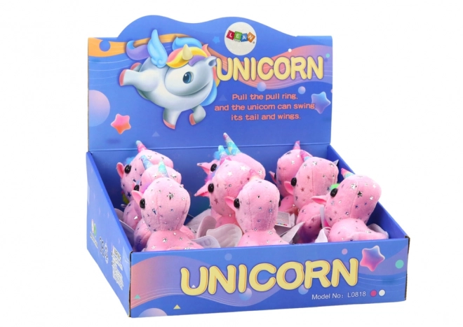 Plüsch Einhorn Pony Rosa Springend