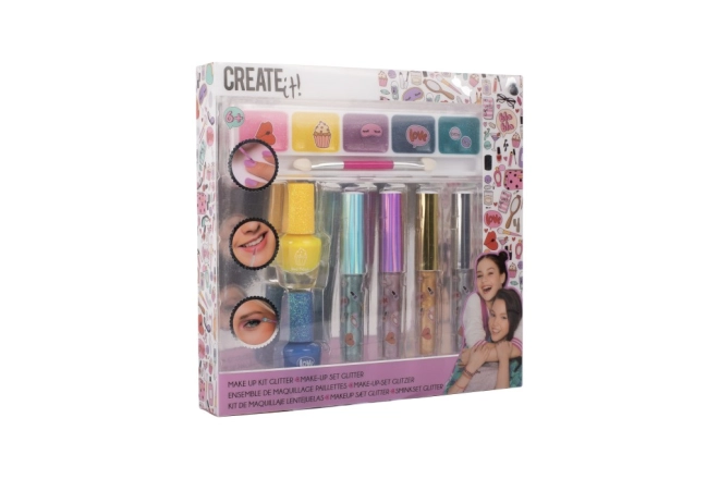 Glitzernde Lidschatten mit praktischem Pinsel